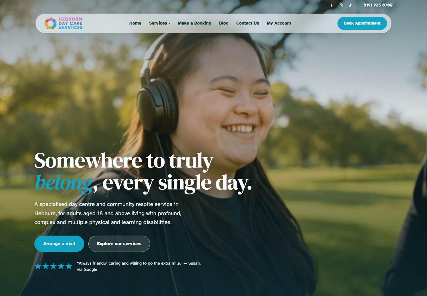 Hebburn Day Care website
