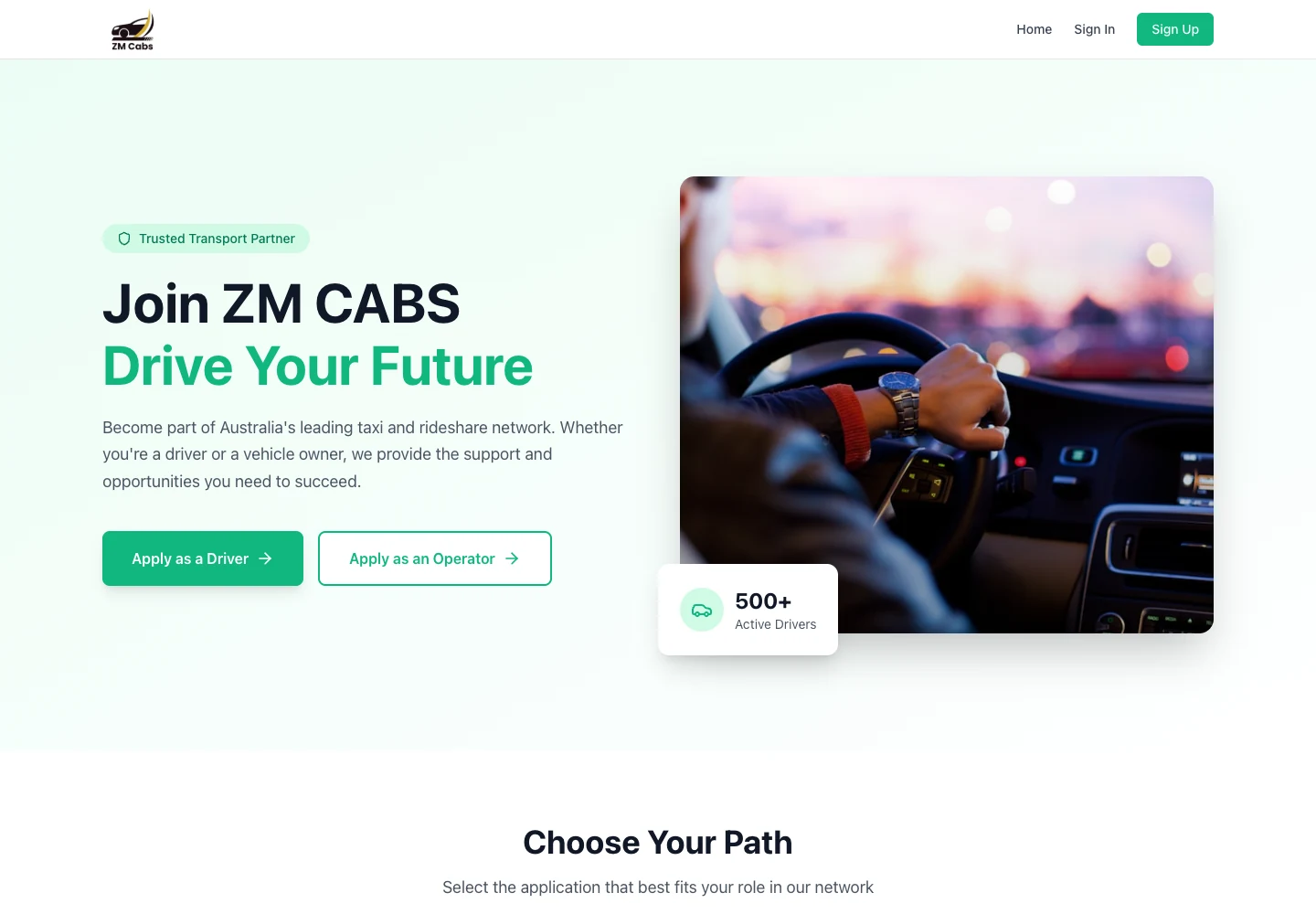 ZM Cabs Driver and Operator Portal